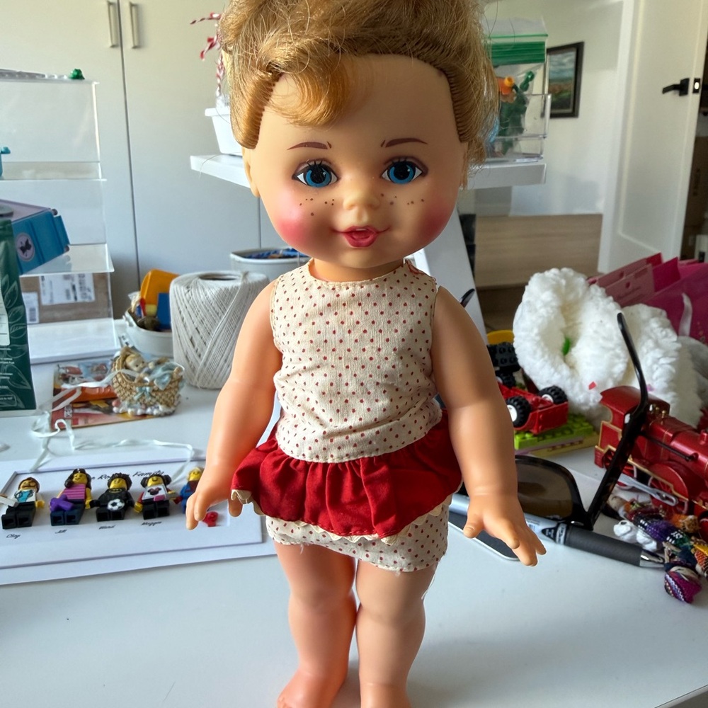 Mattel Talking Buffy Doll Red & Cream Polka Dot Toddler Doll